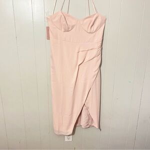 Anthropologie BHLDN Emanuelle Georgette Dust Pink  Midi Dress Size 22 NWT